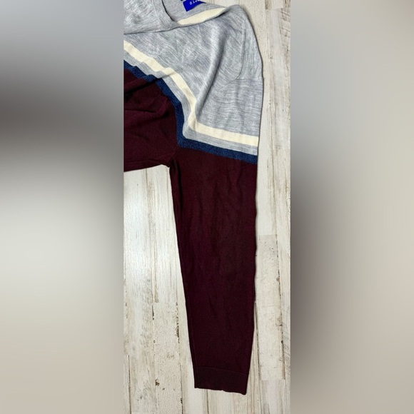 Apt 9 Seriously Soft Merino Wool Blend Sweater Mens XL Burgundy Colorblock NWT - Picture 10 of 13